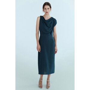 Zara NWOT Draped Neckline dress size medium